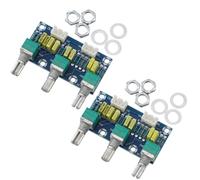 Heevhas Carte de tonalité de préamplificateur audio passif Carte audio stéréo à 3 canaux Carte d'amplificateur de puissance de caisson de basses audio Carte de tonalité d'amplificateur audio(2 pièces)