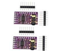 Heevhas Carte décodeur de convertisseur numérique-analogique stéréo PCM5102 Module vocal Carte de lecteur d'interface I2S Format PHAT Jack 3,5 mm (2 pièces)