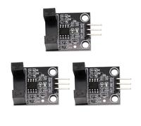 Heevhas LM393 Capteur photoélectrique de corrélation Type de poutre opposée Infrarouge Capteur de comptage Module capteur de comptage Module capteur de vitesse du moteur DC 5V (3 pièces)