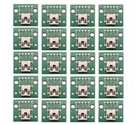 Heevhas Mini USB vers DIP 5 broches Adaptateur Convertisseur Carte de dérivation PCB 2,54 mm Module convertisseur (20 pièces)