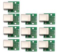 Heevhas USB 2.0 B/D Femelle vers DIP Adaptateur Convertisseur Carte de dérivation 2,54 mm 4 broches Convertisseur PCB pour alimentation DIY (10 pièces)