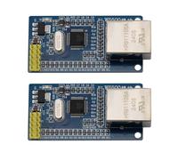 Heevhas W5500 Module réseau Ethernet Protection Ethernet Carte de dérivation Matériel intégré Protocole TCP/IP Ethernet 51 Compatible avec le microcontrôleur (2 pièces)