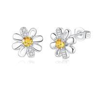 HEEYA Boucles d'oreilles Marguerite en Argent 925 Clous d'Oreilles Miniatures avec Zirconium Cubique 5A+ Hypoallergéniques Piercing Hélix et Cartilage avec Boîte Cadeau