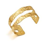 HEEYA Bracelet pour femme, bracelet manchette, ajustable, en or, ouvert, avec coffret cadeau, idéal pour un anniversaire, un jubilé, Noël, 2.4*1.1 inches, Pierre