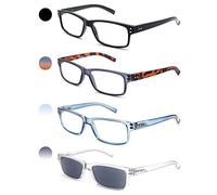 HEEYYOK Un Paquet de 4 Lunettes de Lecture 1.25 pour Homme et Femme,Lunettes Loupe Leger Durable,Branches a Ressort Confortable,De Couleurs melangees