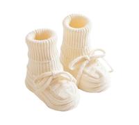 HEEZOU 1. Chaussettes thermiques pour bébé en mélange de polyester doux avec semelles antidérapantes pour jeux en intérieur et planchers en bois dur, blanc, Taille unique