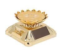 HEEZOU Plateau tournant automatique pour bijoux, charge solaire, affichage LED, présentoir pour bagues, montres, plateau ABS