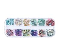 Hefddehy 3D Irrégulière Coquille d'ormeau Disques Ongles Paillettes Sirène Flocons Graphiques Ongles Art Décorations Polonaise Manucure par