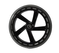 Hefddehy Lot de 2 roues de scooter 200 mm en polyuréthane - 30 mm - Roulements à billes Abec-7 - Accessoires de trottinette - Noir transparent