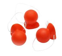 Hefddehy Lot de 3 nez de clown rouge qui klaxonne - Avec corde élastique - Pour adulte - Accessoire de costume de cosplay