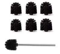 HEFEI XUJIE DIANPU Lot de 7 têtes de brosse de rechange pour toilettes - En plastique - Noir