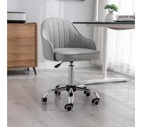 HEFJIAYCIQ Chaise De Bureau, Chaise De Bureau Pivotante Ergonomique avec Dossier en Cuir PU Et roulettes, pour Travailler, Étudier, Jouer Ou Se Détendre,Gray 1,42~56cm