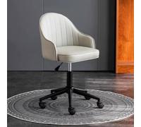 HEFJIAYCIQ Chaise De Bureau, Chaise De Bureau Pivotante Ergonomique avec Dossier en Cuir PU Et roulettes, pour Travailler, Étudier, Jouer Ou Se Détendre,Gray 2,48~63cm