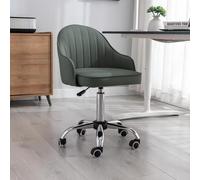 HEFJIAYCIQ Chaise De Bureau, Chaise De Bureau Pivotante Ergonomique avec Dossier en Cuir PU Et roulettes, pour Travailler, Étudier, Jouer Ou Se Détendre,Green 1,42~56cm