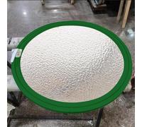HEFJIAYCIQ Fenêtre À Battant Rotative Ronde Encastrée, Fenêtre De Remise En Alliage D'aluminium Avec Verre Trempé, Pour Salle De Bain, Chambre À Coucher, Cuisine, Maison,Green 2,60cm/23.6in