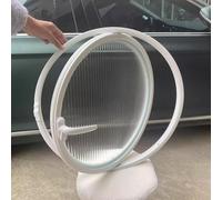 HEFJIAYCIQ Fenêtre D'abri Ronde Encastrée, Hublot Rotatif 360° Avec Poignées, Fenêtres En Verre Trempé Rotatives Et Ventilées Pour La Salle De Bain Et La Cuisine,White 1,55cm/21.6in