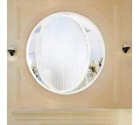 HEFJIAYCIQ Fenêtre Pivotante Avec Poignée Métallique, Ventilation Pour Grenier, Cuisine, Garage En Remplacement, Cadre En Alliage D'aluminium Fenêtre Ronde À Rotation À 360,White 1,35cm/13.7in