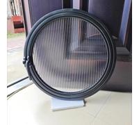 HEFJIAYCIQ Fenêtre Pivotante Avec Poignée Métallique, Ventilation Pour Grenier, Cuisine, Garage En Remplacement, Cadre En Alliage D'aluminium Fenêtre Ronde À Rotation À 360,Black 1,110cm/43.3in