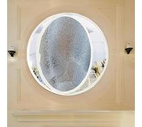 HEFJIAYCIQ Fenêtre Pivotante Avec Poignée Métallique, Ventilation Pour Grenier, Cuisine, Garage En Remplacement, Cadre En Alliage D'aluminium Fenêtre Ronde À Rotation À 360,White 2,60cm/23.6in