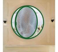 HEFJIAYCIQ Fenêtre Pivotante Avec Poignée Métallique, Ventilation Pour Grenier, Cuisine, Garage En Remplacement, Cadre En Alliage D'aluminium Fenêtre Ronde À Rotation À 360,Green 2,40cm/15.7in