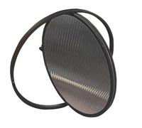 HEFJIAYCIQ Fenêtres Rondes Pivotantes À 360°, Cadre En Alliage D'aluminium Fenêtre Hublot En Verre Trempé, Pour Grenier, Sous-Sol, Cuisine, Entrepôt,Black 1,50cm/19.6in