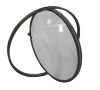 HEFJIAYCIQ Fenêtres Rondes Pivotantes À 360°, Cadre En Alliage D'aluminium Fenêtre Hublot En Verre Trempé, Pour Grenier, Sous-Sol, Cuisine, Entrepôt,Black 3,40cm/15.7in