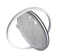 HEFJIAYCIQ Fenêtres Rondes Pivotantes À 360°, Cadre En Alliage D'aluminium Fenêtre Hublot En Verre Trempé, Pour Grenier, Sous-Sol, Cuisine, Entrepôt,White 3,35cm/13.7in