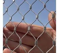 HEFJIAYCIQ Filet en Acier Inoxydable 304, Filet Anti-Chute À Câble Flexible, Barrière De Protection pour Jardin, Ferme, Terrain De Football, Clôture pour Animaux,Silver 2.5mm,2x7m