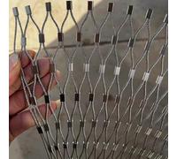 HEFJIAYCIQ Grillage en Acier Inoxydable 304, Trou De Maille 5cm - Filet De Protection des Frontières, Système De Construction pour Cage De Zoo, Balcon, Escalier,Silver 2.0mm,1.2x1m