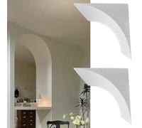 HEFJIAYCIQ Kit D'arc D'encadrement De Porte En Mousse 2 Pièces, Kit De Cadre De Porte Arrondi Et En Demi-Cercle À Monter Soi-Même, Décoration D'intérieur Pour Salon Et Entrée,Blanc,24x32x32cm