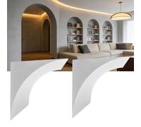 HEFJIAYCIQ Kit D'arche D'entrée Arrondie 2 Pièces, Kit D'arche En Demi-Cercle En Mousse Préformée, Décoration D'intérieur Pour La Cuisine Et La Chambre À Coucher,Blanc,24x32x32cm