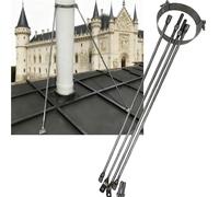 HEFJIAYCIQ Kit De Tuyaux De Cheminée En Acier Inoxydable, Combinaison De Supports De Fixation Pour Conduits Muraux Et Plafonniers, Décoration Industrielle Neige Et Vent,Argent,200mm