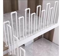 HEFJIAYCIQ Mains Courantes En Métal En Forme De U, Marchepieds Décoratifs D'escalier Barre D'appui En Fer Forgé, Pour Maison/Villa/Couloir Colonne De Rampe D'escalier,Blanc,40cm/1.3ft