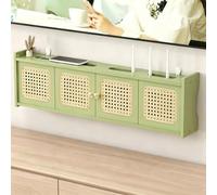 HEFJIAYCIQ Meuble De Rangement en Bois pour Routeur Wi-FI, Boîtier Mural À Forte Capacité De Charge, Étagère De Rangement pour Le Salon, Le Bureau Ou La Chambre À Coucher,Green 3,35.1x4.5x9.1in