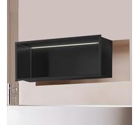 HEFJIAYCIQ Niche De Douche En Acier Inoxydable Avec Éclairage LED, Étagère Murale Encastrée Étanche, Niches Encastrées Sans Carrelage Pour Le Rangement Dans La Salle De Bain,Noir,32x12.5x72cm