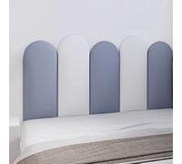 HEFJIAYCIQ Panneaux De Tête De Lit Elliptiques 3D Anti-Collision, Stickers Muraux Auto-Adhésifs pour La Décoration Murale, Panneau De Tête De Lit À Fixer Au Mur,White Set,120x55cm