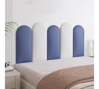 HEFJIAYCIQ Panneaux De Tête De Lit Elliptiques 3D Anti-Collision, Stickers Muraux Auto-Adhésifs pour La Décoration Murale, Panneau De Tête De Lit À Fixer Au Mur,Blue Set,120x55cm