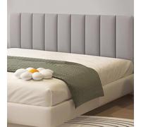 HEFJIAYCIQ Panneaux De Tête De Lit Rembourrés pour Queen Size, Tête De Lit Murale Anti-Collision, Panneaux Muraux Peel and Stick pour Chambre À Coucher,Gris,100x50cm