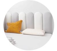 HEFJIAYCIQ Panneaux Muraux Anti-Collision en 3D pour Enfants, Panneaux Muraux Rectangulaires/Ovales Rembourrés, Panneau Décoratif De Protection pour Tête De Lit Queen,Light Grey Set b,240x50cm