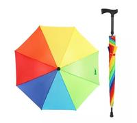 HEFJIAYCIQ Parapluie Canne, Parapluie Canne À Ouverture Automatique avec Poignée Plus Longue, Parapluie De Pluie Coupe-Vent pour Hommes Et Femmes,Multi Colored,84cm/33inch