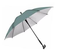 HEFJIAYCIQ Parapluie en Bâton De Marche avec Grande Poignée, Double Usage Soleil Et Pluie, Canne Parapluie Classique Coupe-Vent À Ouverture Automatique,Vert,82cm/32inch
