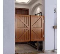 HEFJIAYCIQ Porte Battante De Café Avec Charnières, Décoration Intérieure Portes De Saloon En Bois, Pour Cuisine, Boutique, Entrée, Cloison, Pub,Marron,130x100cm