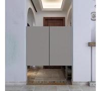 HEFJIAYCIQ Porte Battante De Café Avec Charnières, Décoration Intérieure Portes De Saloon En Bois, Pour Cuisine, Boutique, Entrée, Cloison, Pub,Gris,115x90cm