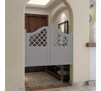 HEFJIAYCIQ Portes Battantes De Café, Clôture Intérieure En Bois Pour Salon, Demi-Portes D'entrée Pour Escalier Buanderie Bar,Gris,80x100cm