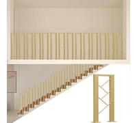 HEFJIAYCIQ Rampe D'escalier En Forme De U, Hauteur 1,1-3,3 Pieds Rampe De Sécurité Antidérapante En Fer Forgé, Idéale Pour Porche, Loft, Terrasse, Hôtel,D'or,35cm/1.1ft