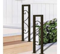HEFJIAYCIQ Rampe D'escalier En U, Rampe En Fer Forgé Haute 35-100 Cm, Barre D'appui Pour Escalier Extérieur Pour Villa Avec Jardin,Black 4,95cm/3.1ft