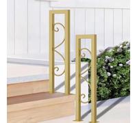 HEFJIAYCIQ Rampe D'escalier En U, Rampe En Fer Forgé Haute 35-100 Cm, Barre D'appui Pour Escalier Extérieur Pour Villa Avec Jardin,Gold 4,35cm/1.1ft