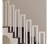 HEFJIAYCIQ Rampe D'escalier Intérieure En Métal En Forme De U, Rampe D'escalier Extérieure En Fer Forgé Pour Marches, Pour Porches, Terrasses, Jardins,Blanc,35cm/1.1ft