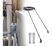 HEFJIAYCIQ Support À Colliers De Serrage En Acier Inoxydable Pour Cheminée, Empêche Le Balancement Ou L'effondrement Support De Conduit, Pour Ventilation Et Tuyauterie D'évacuation,Argent,100mm