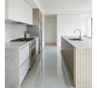 HEFJIAYCIQ Tapis De Couloir en Plastique pour Cuisine, Tapis De Protection De Sol Imperméable en Vinyle, pour Buanderie Intérieure, Couloir, Évier Avant,Clear,110x400cm(43x157inch)